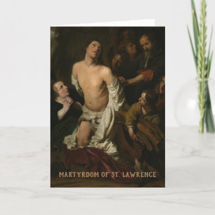 St Lawrence Prayer Saint of Cooks Card