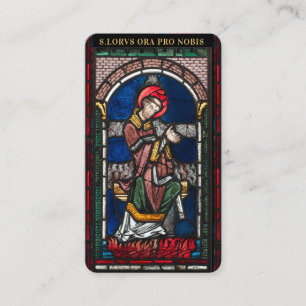 St. Lawrence Religious Catholic Martyr Prayer Place Card