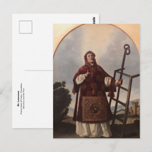 St. Lawrence Roman Catholic Patron Saint of Postcard