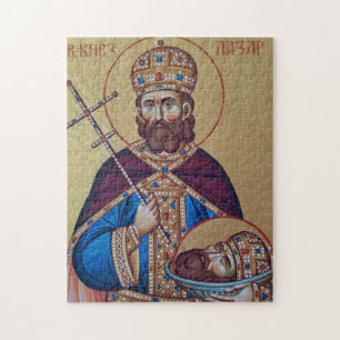 St. Lazar of Serbia Orthodox Christian Icon Jigsaw Puzzle
