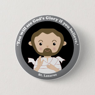 St. Lazarus 6 Cm Round Badge