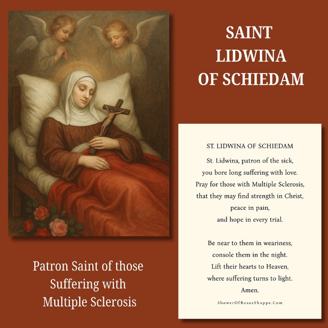 St. Lidwina of Schiedam Prayer Multiple Sclerosis  Business Card (Creator Uploaded)