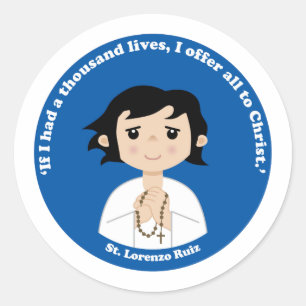St. Lorenzo Ruiz Classic Round Sticker
