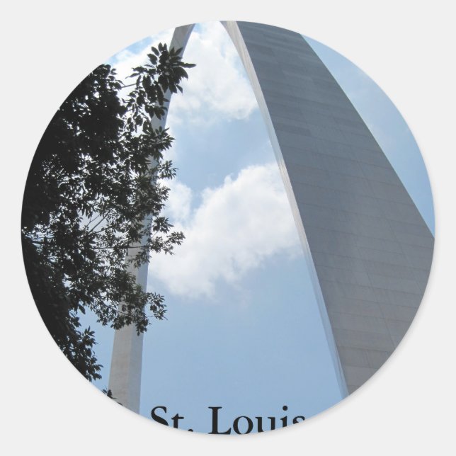 St. Louis Arch Classic Round Sticker (Front)
