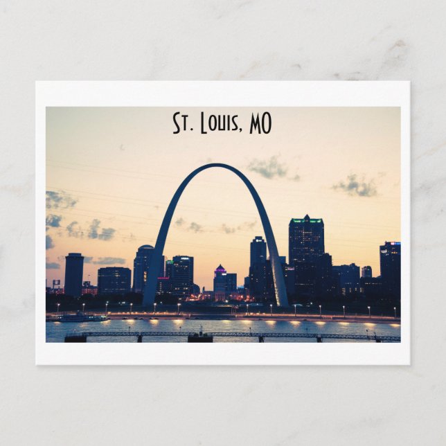 St. Louis Arch During Sunset Postcard (Front)