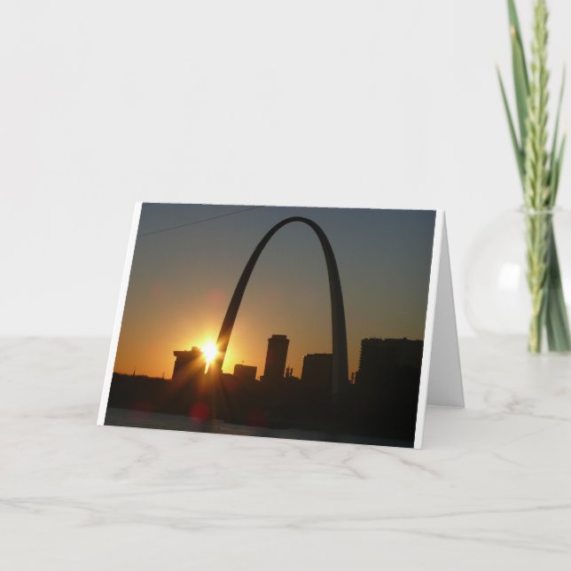 St. Louis Arch Sunset Card (Front)