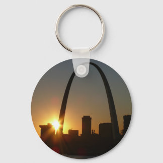 St. Louis Arch Sunset Key Ring