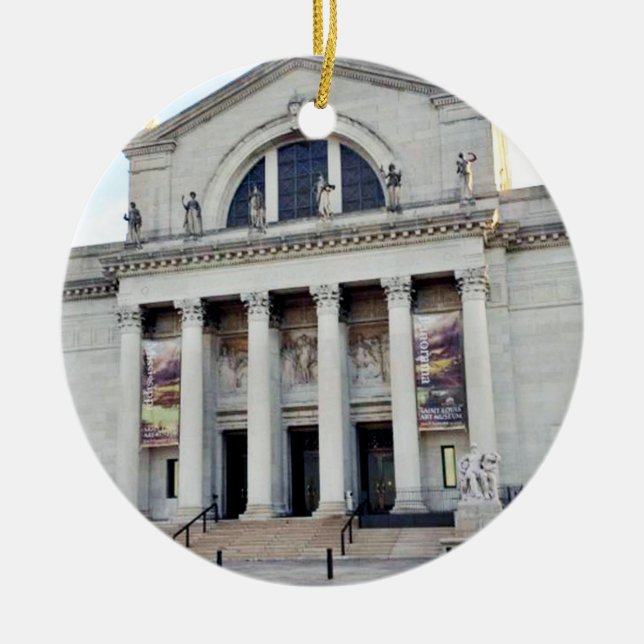 St. Louis Art Museum, Saint Louis, Christmas, Ceramic Ornament (Front)