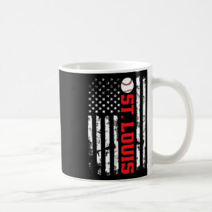 St. Louis Baseball Usa Flag Coffee Mug