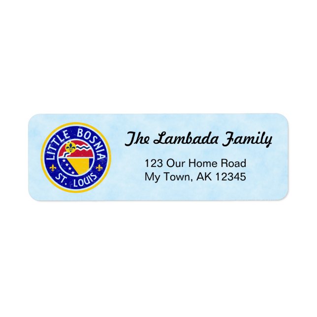 St Louis Bosnian American Address Labels (Front)