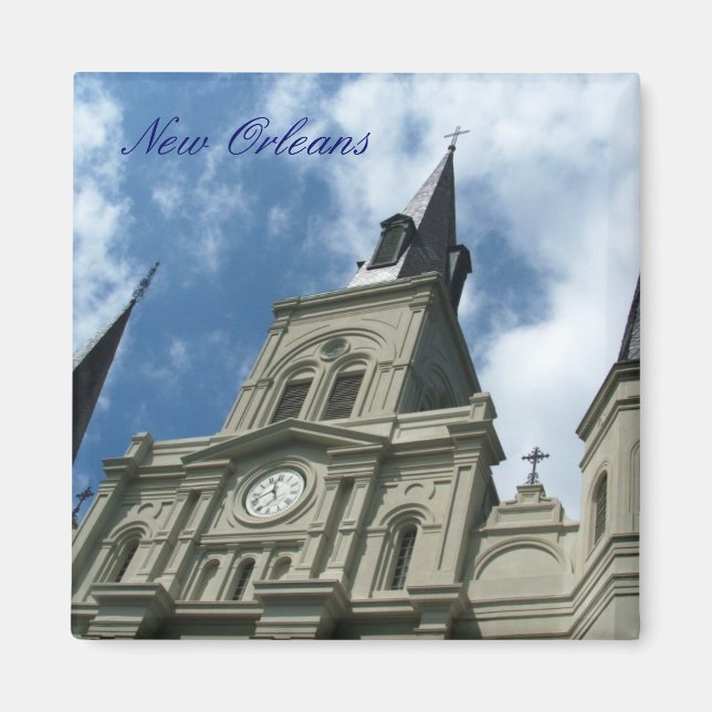 St Louis Cathedral Church in New Orleans Magnet (Front)