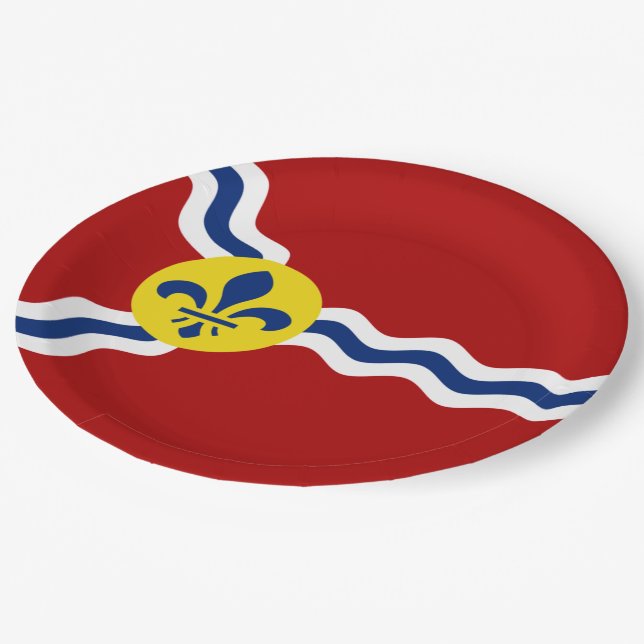 St. Louis city flag Paper Plate (Angled)