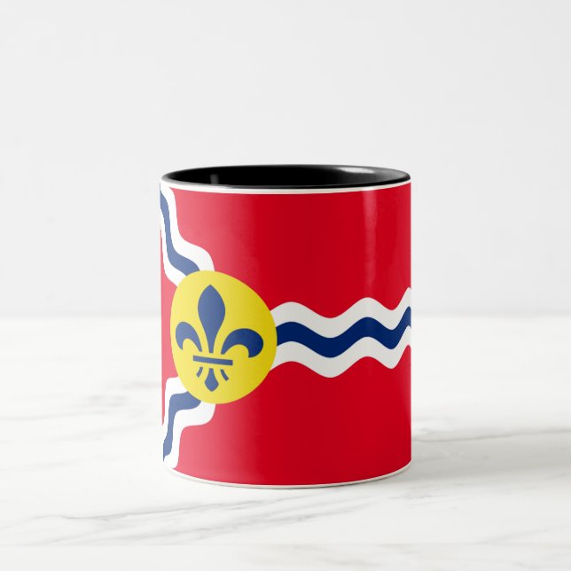 St. Louis city flag Two-Tone Coffee Mug (Center)