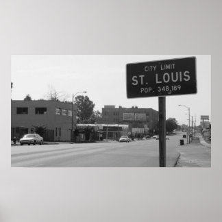 St. Louis City Limits on Natural Bridge Road Poster