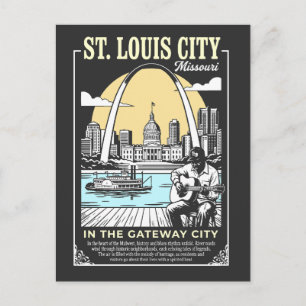 St. Louis City Missouri in the Gateway City Postcard