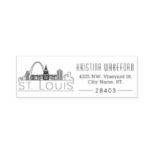St. Louis Custom Address Self-inking Stamp