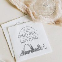 St. Louis Deco Skyline | Wedding Event Napkins