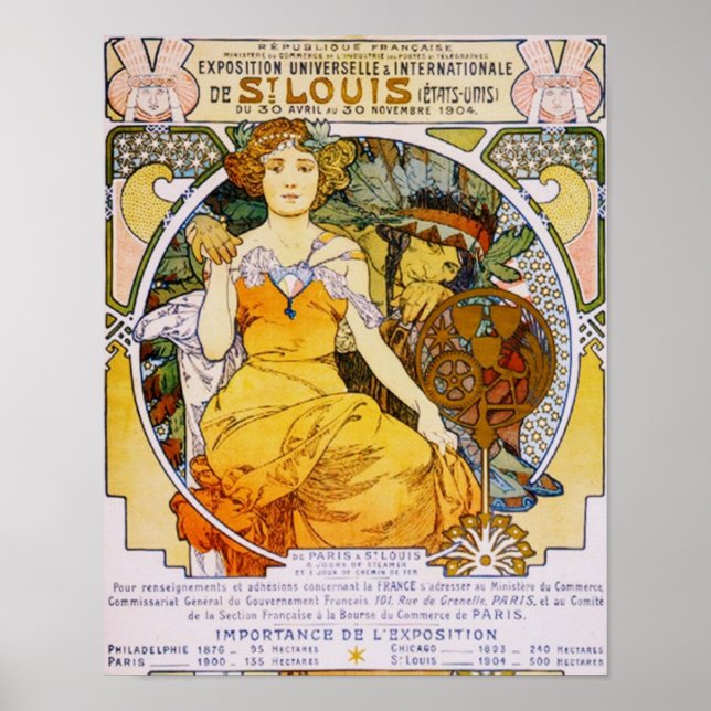 St. Louis Exhibition by Mucha Poster (Front)