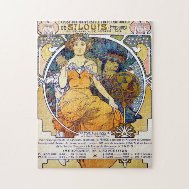 St. Louis Exhibition, Mucha Jigsaw Puzzle (Vertical)