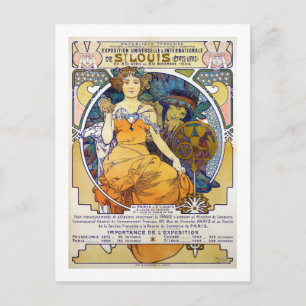 St. Louis Exhibition, Mucha Postcard