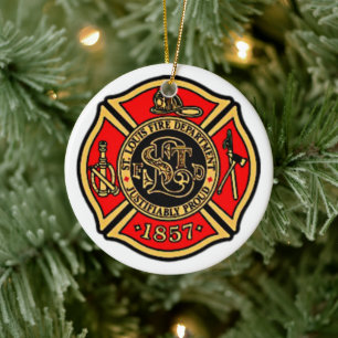 St. LOUIS FIRE DEPARTMENT. Ceramic Ornament