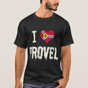 St. Louis Flag Provel Cheese Design I Heart Provel T-Shirt