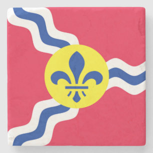 St. Louis, Flag, Saint Louis Marble Coasters
