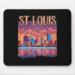 St Louis Gateway Arch Missouri Cityscape Skyline  Mouse Pad