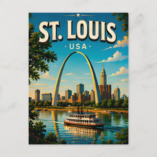 St. Louis Gateway Arch Travel Keepsake Postcard