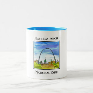 St. Louis Gateway Arch Two-Tone Coffee Mug