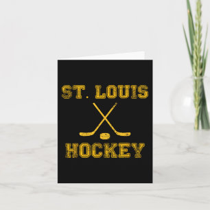 St. Louis Ice Hockey Sticks State Outile Stl Tee Card