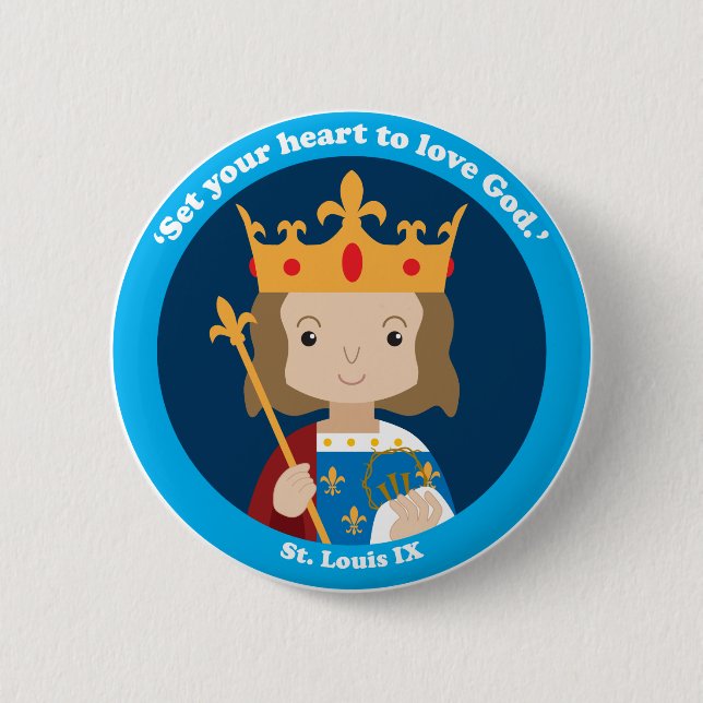St. Louis IX 6 Cm Round Badge (Front)