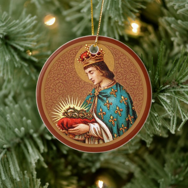St. Louis IX (Detail; ‘Medallion’ Only; BK 065) Ceramic Ornament (Tree)