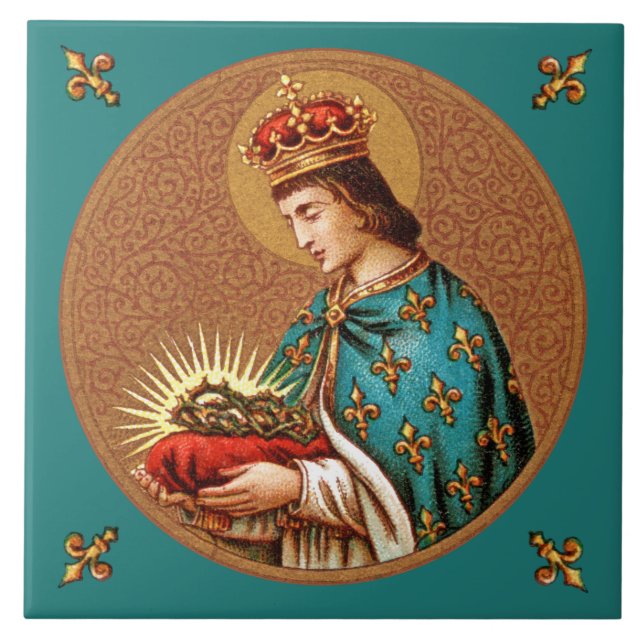 St. Louis IX (Detail; ‘Medallion’ Only; BK 065) Ceramic Tile (Front)