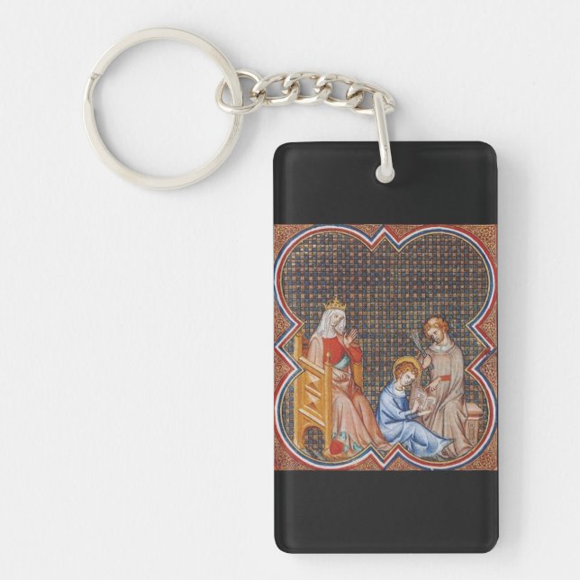 St. Louis IX of France Patron of Kings Art Key Ring (Front)