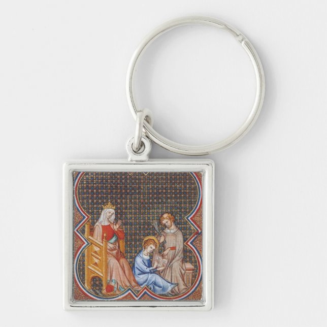 St. Louis IX of France Patron of Kings Art Key Ring (Front)