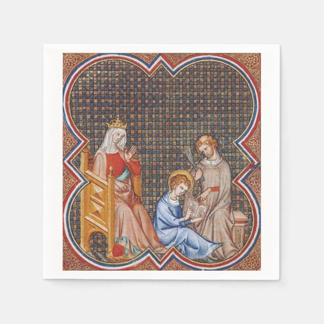St. Louis IX of France Patron of Kings Art Napkin (Front)