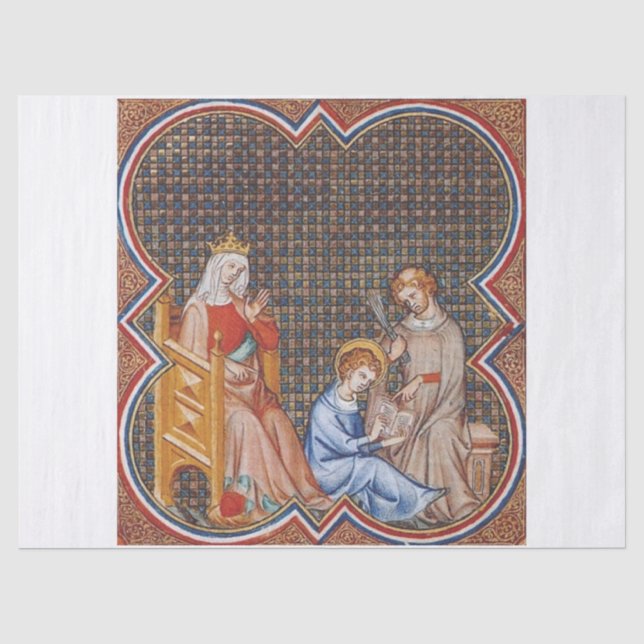 St. Louis IX of France Patron of Kings Art Tissue Paper (Front)