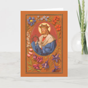 St Louis IX the King (PM05) Blank Greeting Card