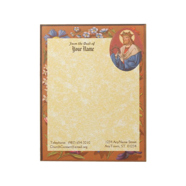St. Louis IX the King (PM 05) 11"x8.5" Notepad (Rotated)