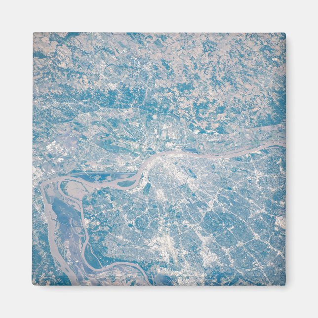 St. Louis, Missouri Along The Mississippi River. Magnet (Front)