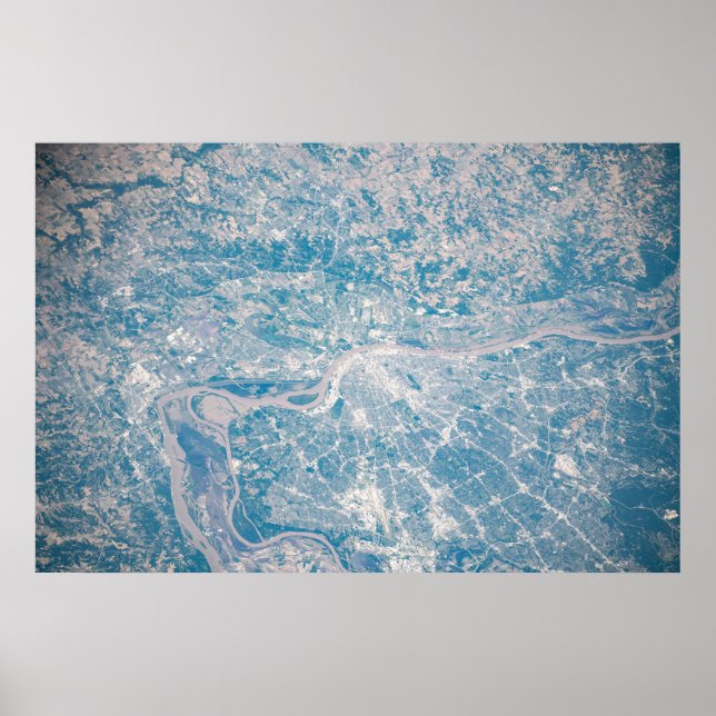 St. Louis, Missouri Along The Mississippi River. Poster (Front)