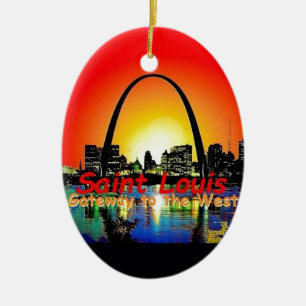 St. Louis Missouri Ceramic Tree Decoration