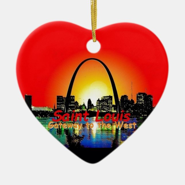 St. Louis Missouri Ceramic Tree Decoration (Front)