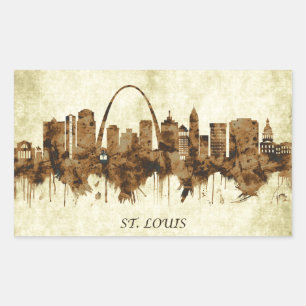 St. Louis Missouri Cityscape Rectangular Sticker