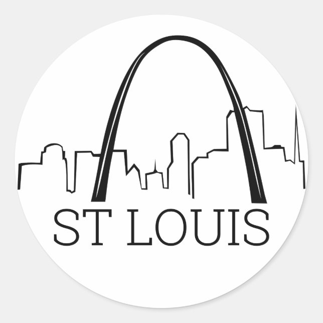 St. Louis, Missouri Classic Round Sticker (Front)