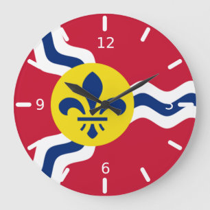 St. Louis (Missouri) flag Large Clock