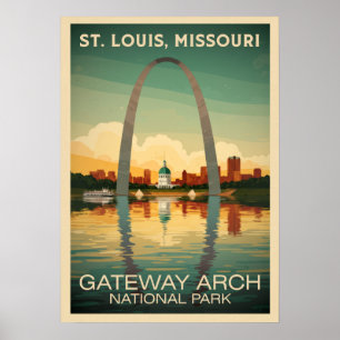 St. Louis Missouri Gateway Arch V02 Poster