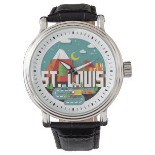 St. Louis, Missouri Geometric Design Watch