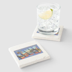 St Louis Missouri MO Old Vintage Travel Souvenir Stone Coaster